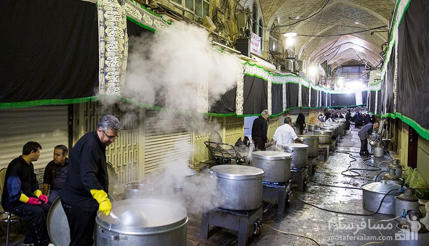 پخت نذری در بازار تهران, همدلی در پخت نذری, غذای نذری